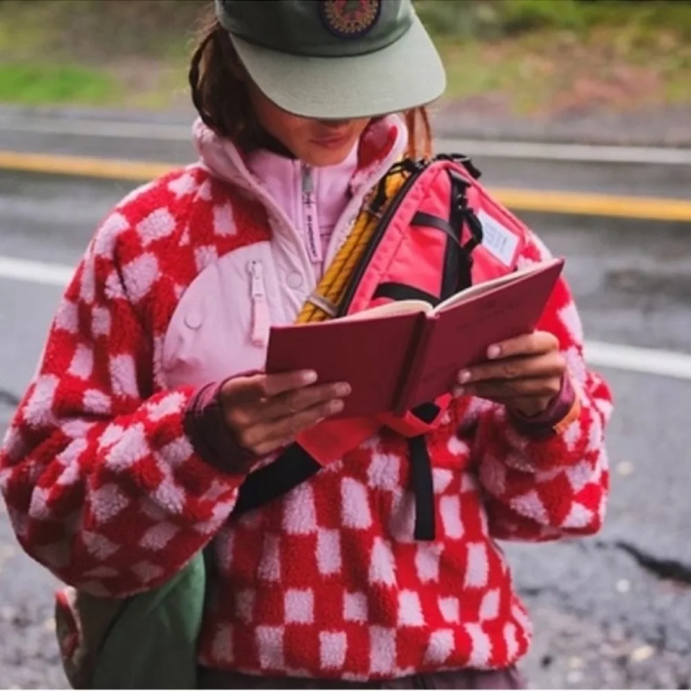 RARE Free People Movement | Hit The Slopes Checkered Fleece Pullover | Medium - Picture 2 of 13